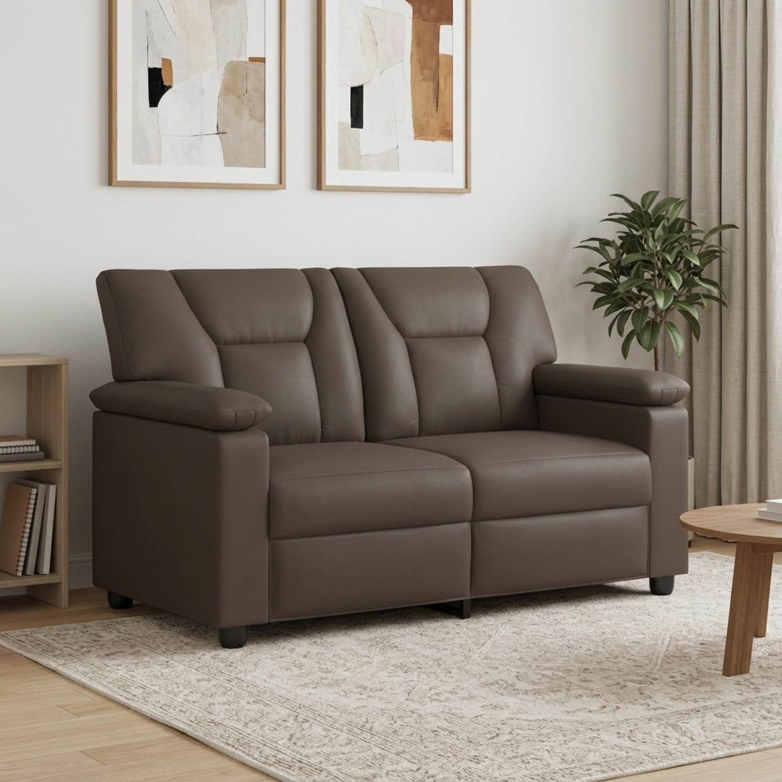vidaXL Καναπές Γκρι 151 x 85 x 93 εκ. Τεχνητό Δέρμα