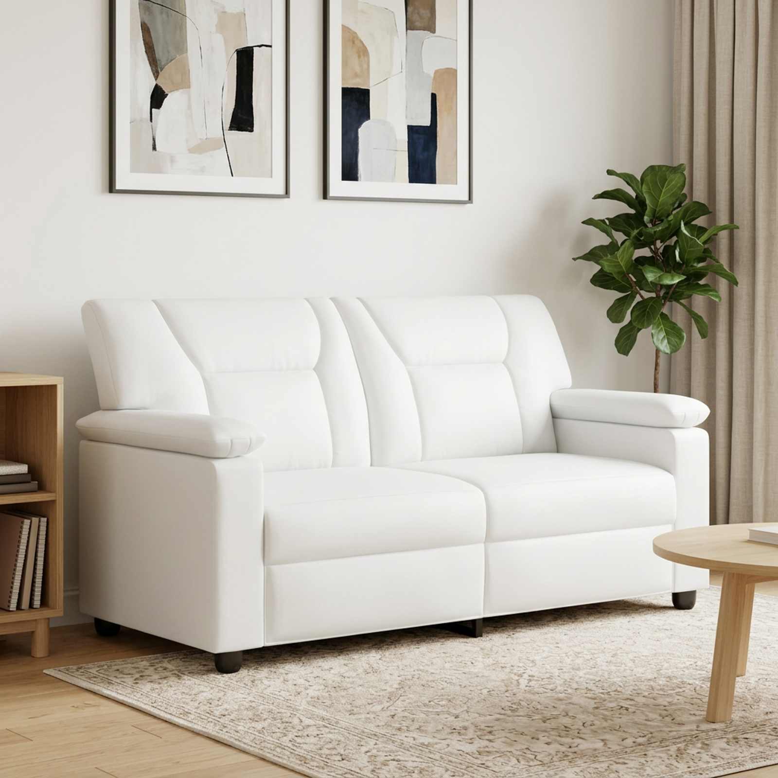 vidaXL Καναπές Λευκό 171 x 85 x 93 εκ. Τεχνητό Δέρμα