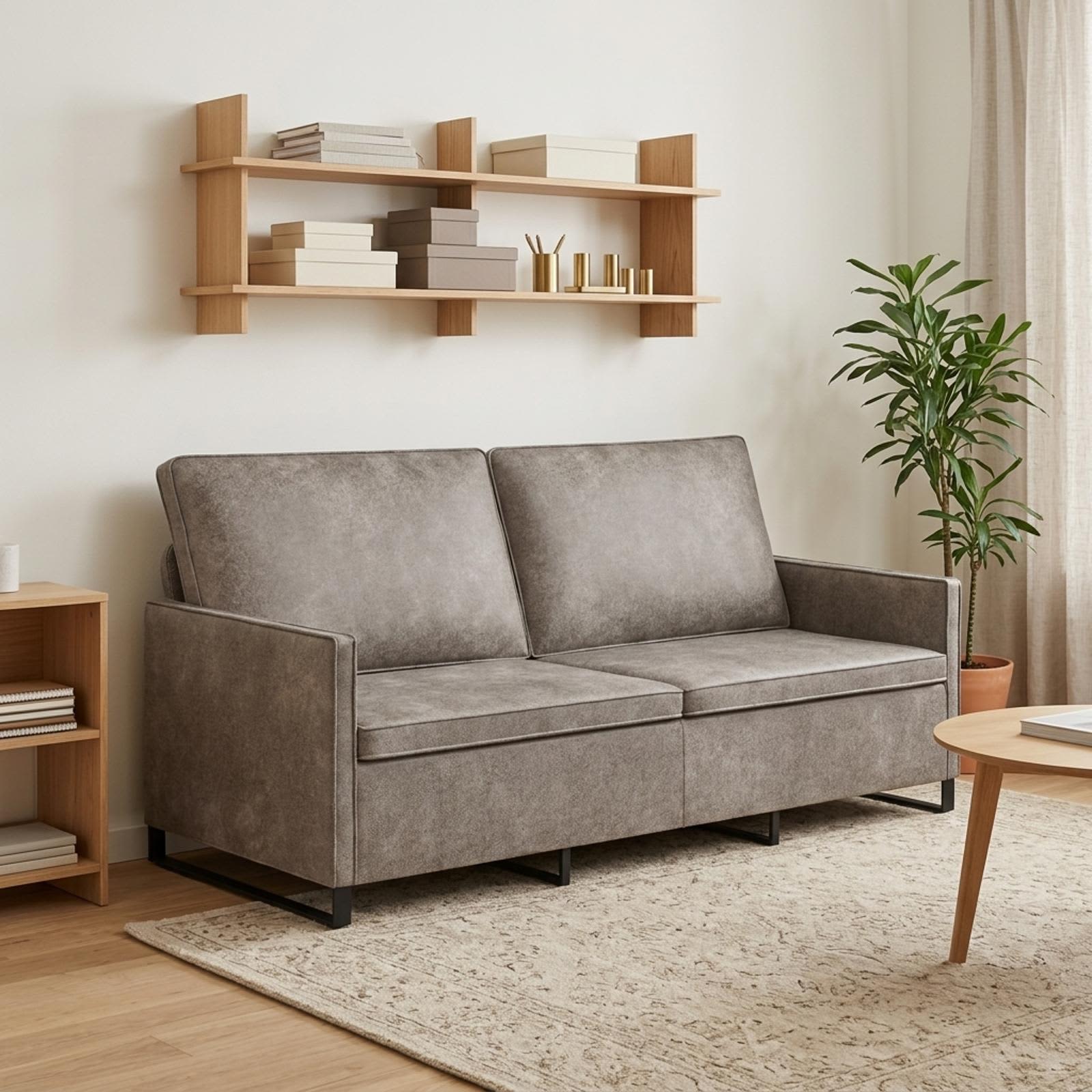 vidaXL Καθιστικό 3 ατόμων Ανοιχτό γκρι 190 x 81 x 82 εκ.