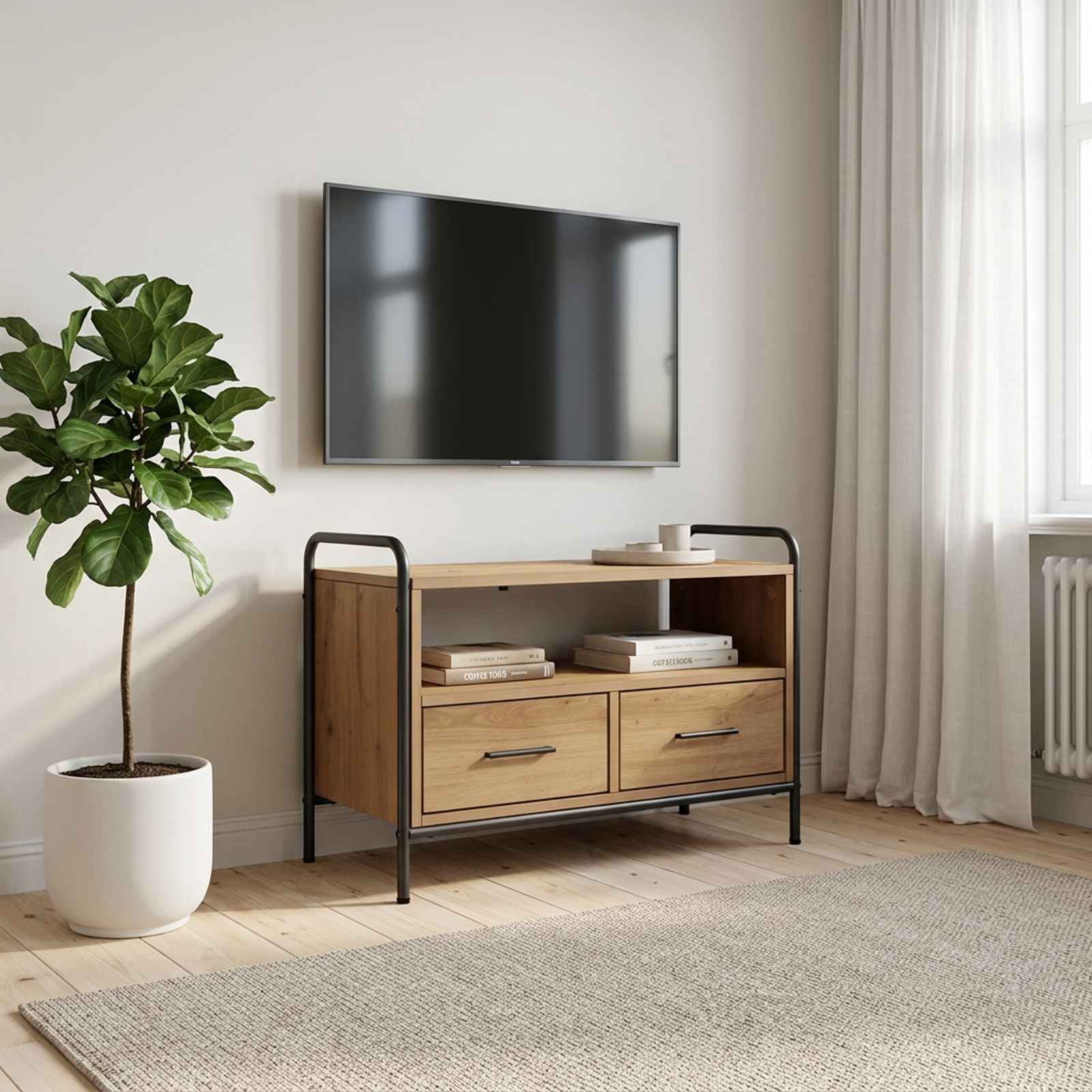 vidaXL Ντουλάπι TV 67,5 x 33 x 50 εκ Artisan Δρυς Επεξεργασμένο Ξύλο