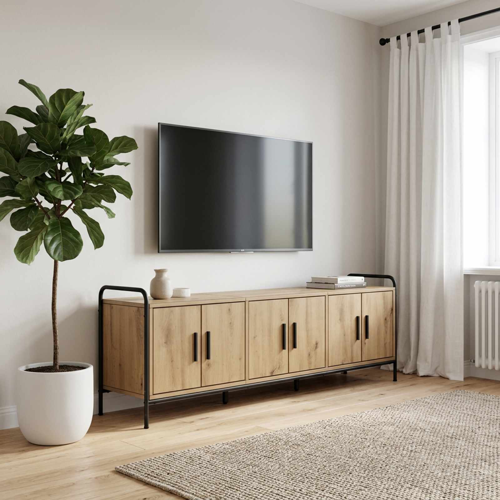 vidaXL Ντουλάπι TV 146 x 33 x 50 εκ Artisan Δρυς Επεξεργασμένο Ξύλο