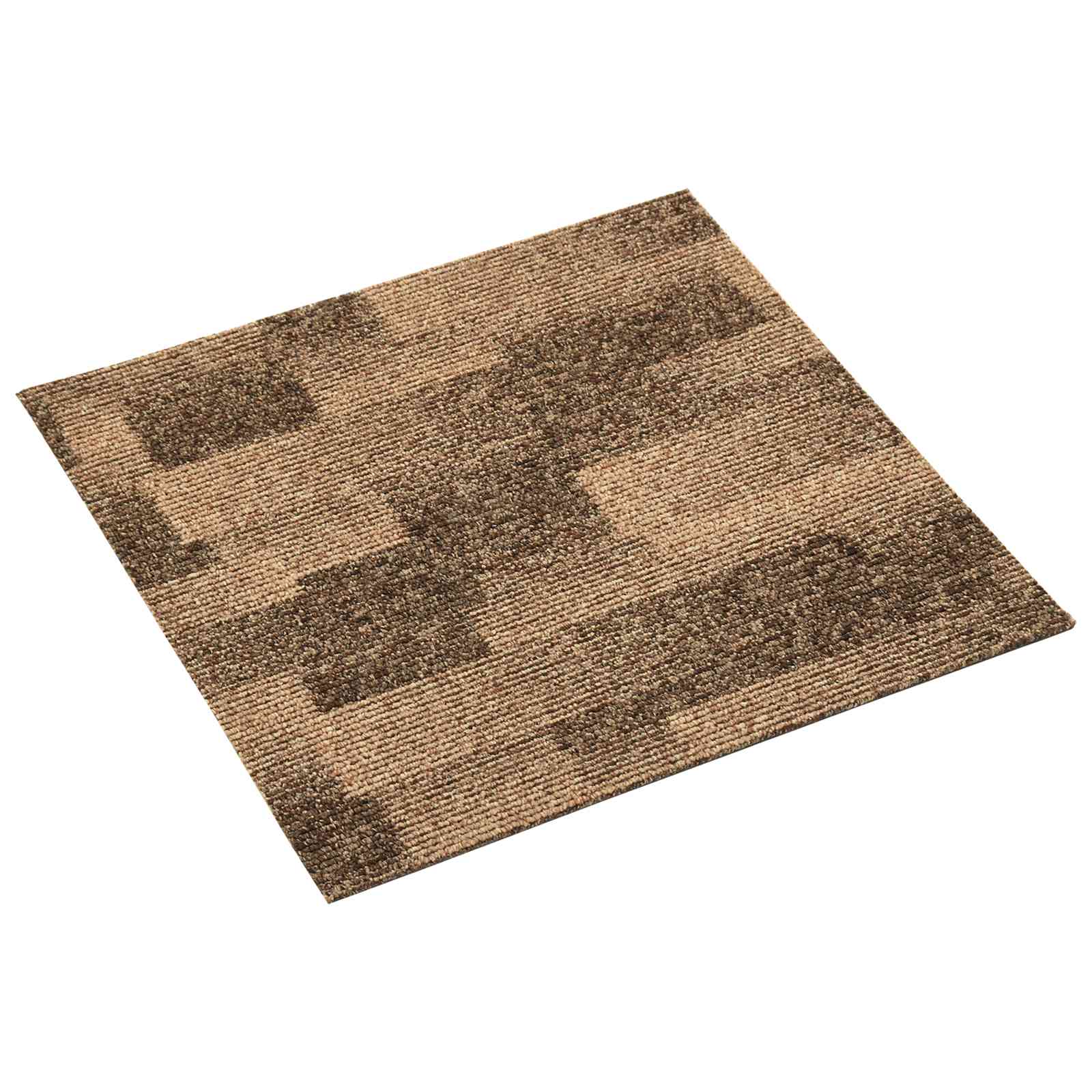 vidaXL Χάλι Δαπέδου 20 τμχ. Καφέ 50 x 50 cm PP Χαμηλός πέλος