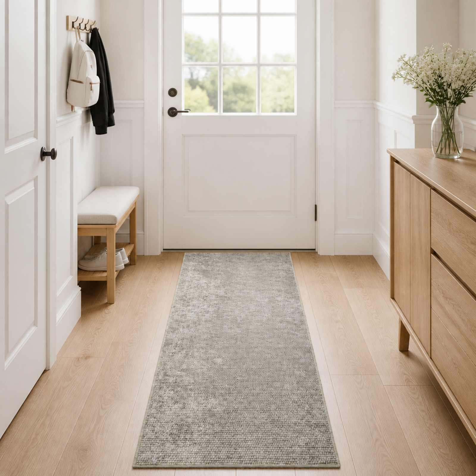 vidaXL Χαλί Μπεζ 50 x 200 cm 100% Πολυεστέρας 3 mm Πλένεται
