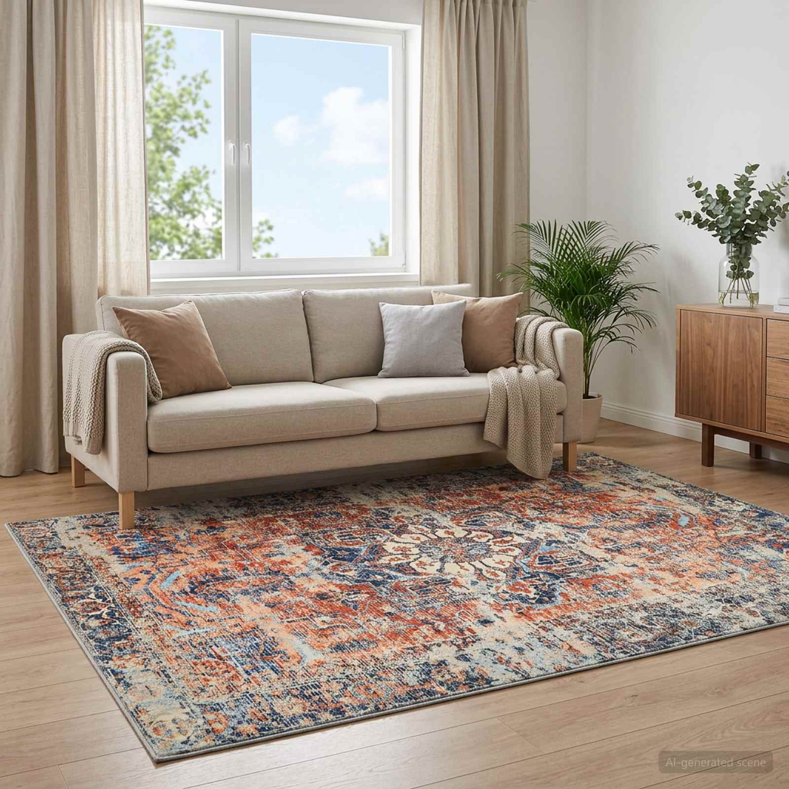 vidaXL Χαλί ORIZ Πορτοκαλί 80 x 150 cm 100% Πολυεστέρας