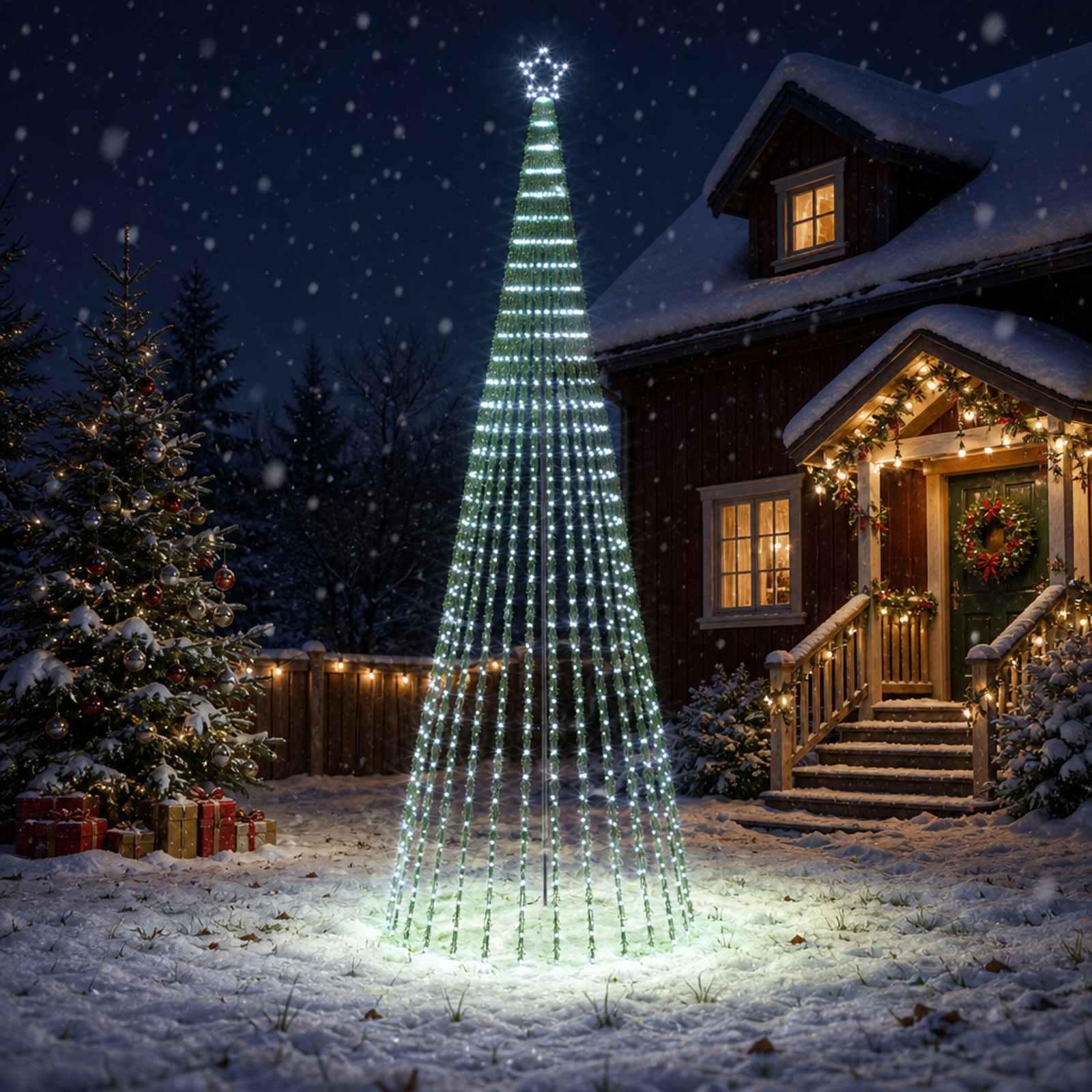 vidaXL LED Χριστουγεννιάτικο Δέντρο 400 εκ. 1028 LED Ψυχρό λευκό