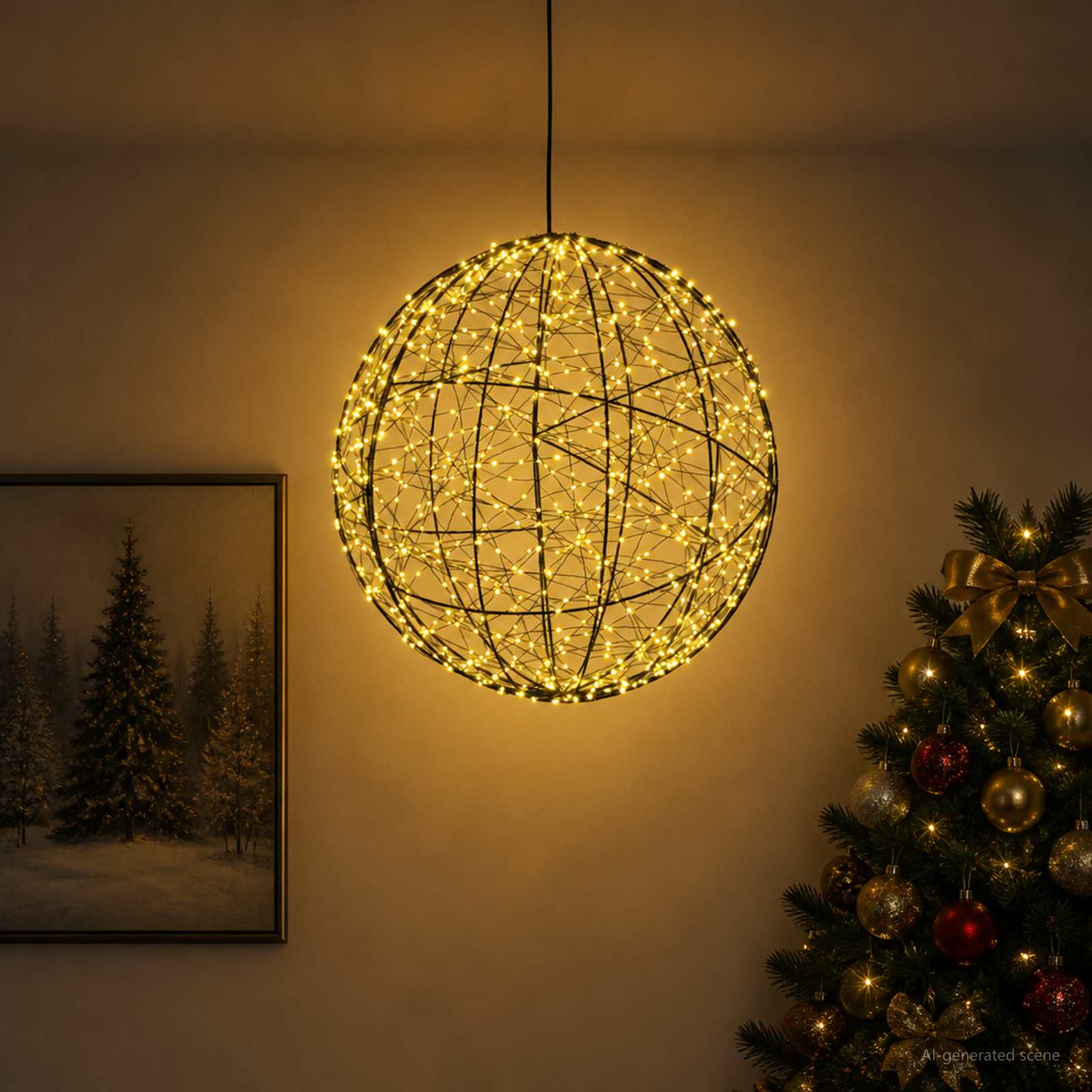 vidaXL Χριστουγεννιάτικη Φινάλε Φωτιστικό 950 LED Θερμό λευκό