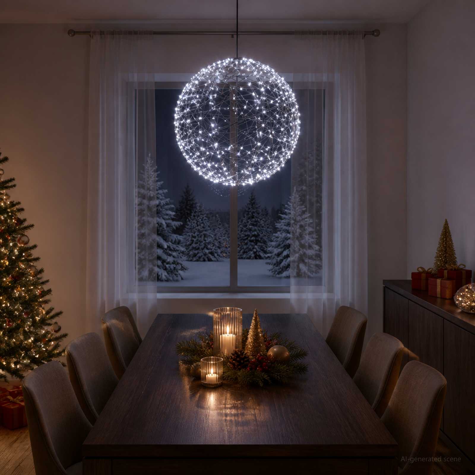 vidaXL Χριστουγεννιάτικη Φινάλε Φωτιστικό 750 LED Ψυχρό λευκό