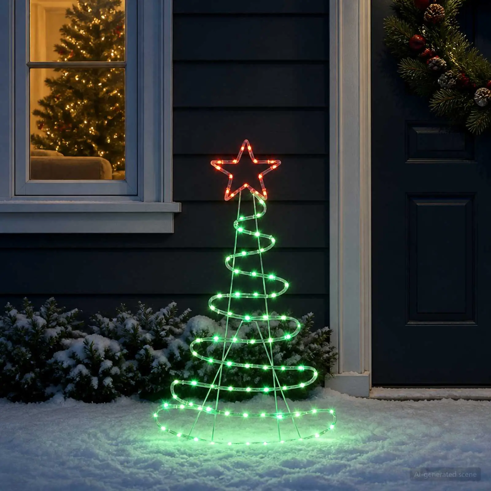 vidaXL Φωτιζόμενο χριστουγεννιάτικο δέντρο LED LOVIISA 100 LED