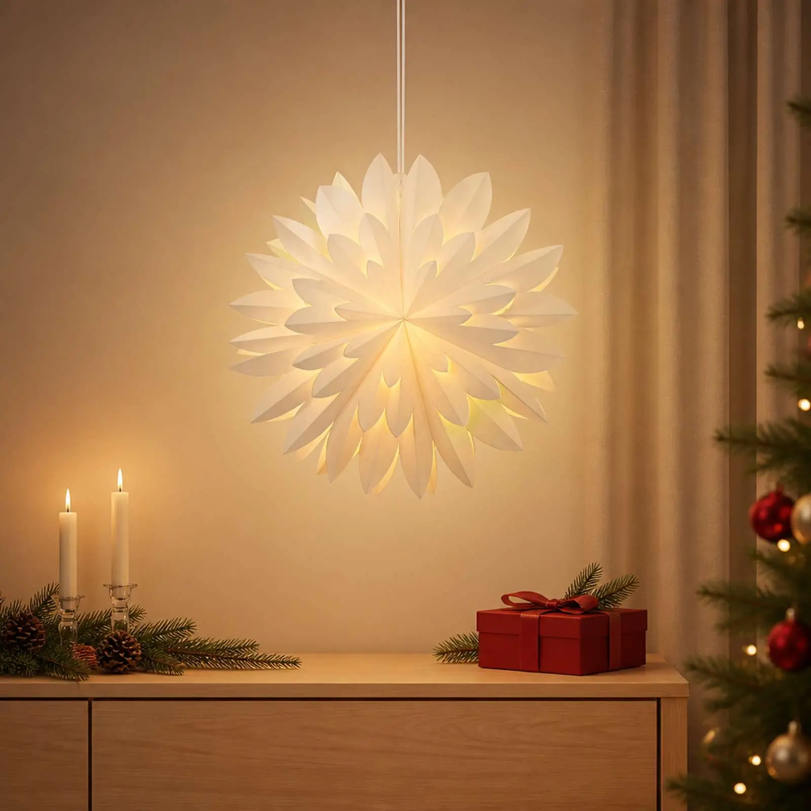 vidaXL Χριστουγεννιάτικος φωτισμός RAAHE 10 LED Θερμό λευκό
