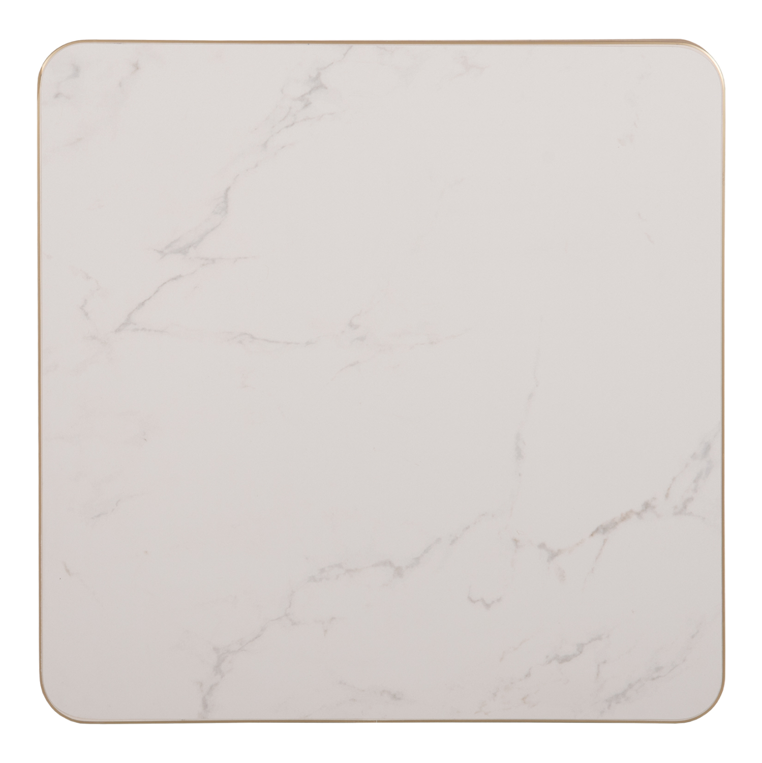 ΕΠΙΦΑΝΕΙΑ ΤΡΑΠΕΖΙΟΥ SINTERED STONE HM6655.12 WHITE MARBLE--ΠΛΑΙΣΙΟ ALU ΧΡΥΣΟ 80x80εκ.